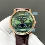 GR Factory Blancpain Villeret Complete Calendar Green Dial Moon Phase Swiss Clone Watch 